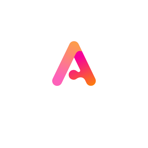 Purple and Orange Modern Letter A Initial Logo (2)
